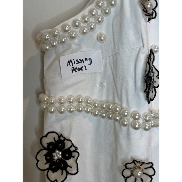 Maeve‎  Womens Extra Small Floral Pearl Sleeveless Embellished Shift Mini Dress - Picture 6 of 16